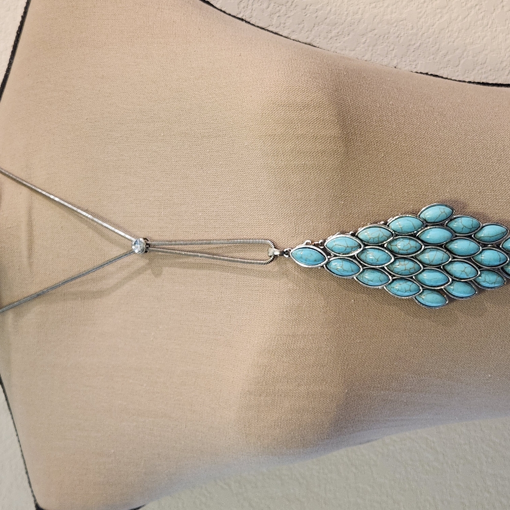 Turquoise Statement Necklace By PREMIER DESIGNS - Picture 5 of 11